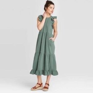Universal Thread Ruffle Tiered Midi Dress